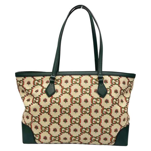 GUCCI Green Leather Tote Bag - Picture 2 of 9